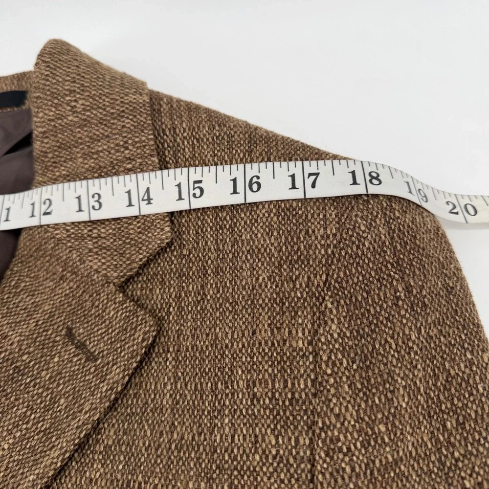 Todd Snyder Blazer Mens 38R Brown Linen Silk Wool Sport Coat 2-Button Textured